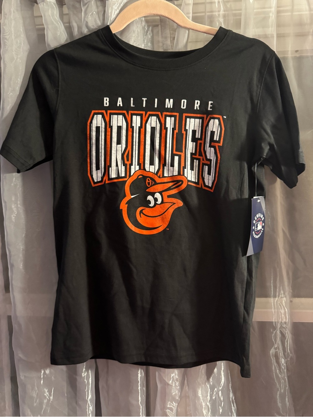 Genuine Merchandise Black Baltimore Orioles Kids Tee with Orange & White Logo